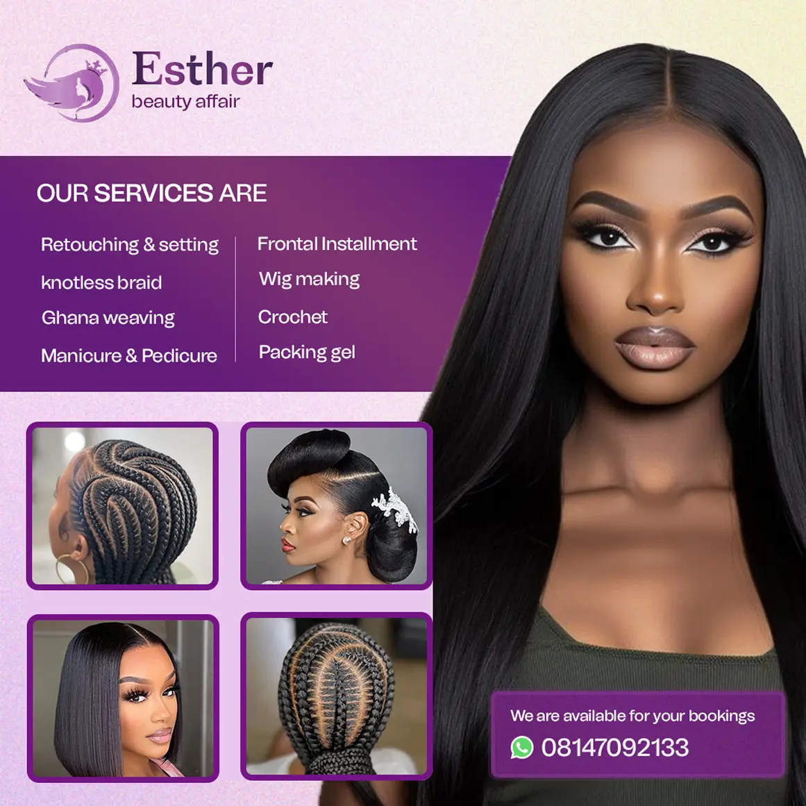 esther beauty affair flyer